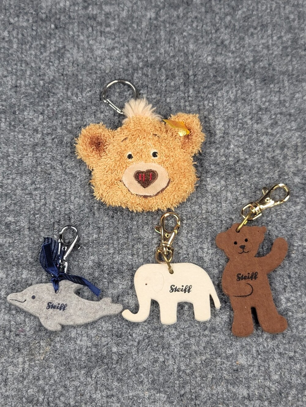 Vintage Lot Of 4 Steiff Keychains